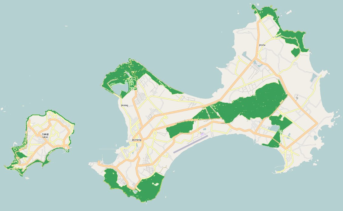 金門國家公園 Map Parco Nazionale di Jīnmén